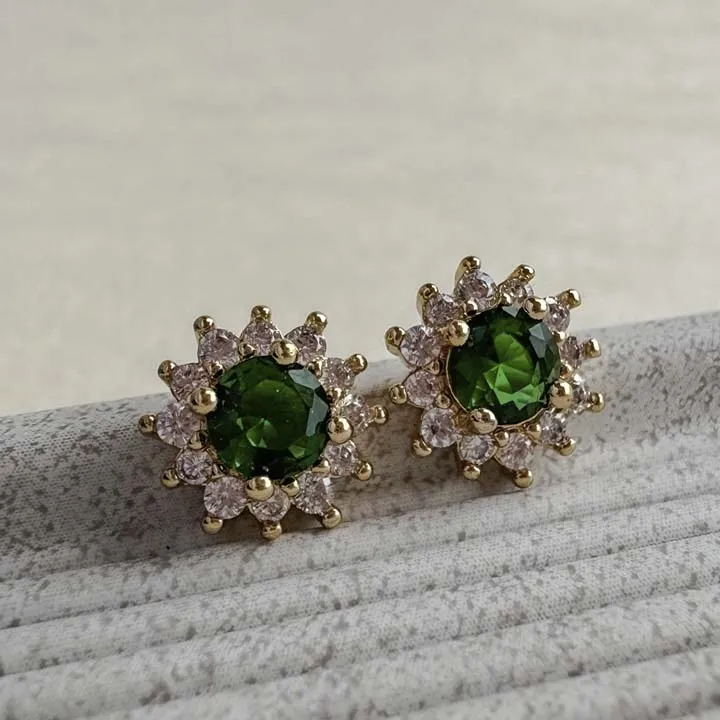 Delicate Emerald Earrings
