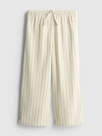 1.5-9yrs | Pinstripe Wide Leg Jeans