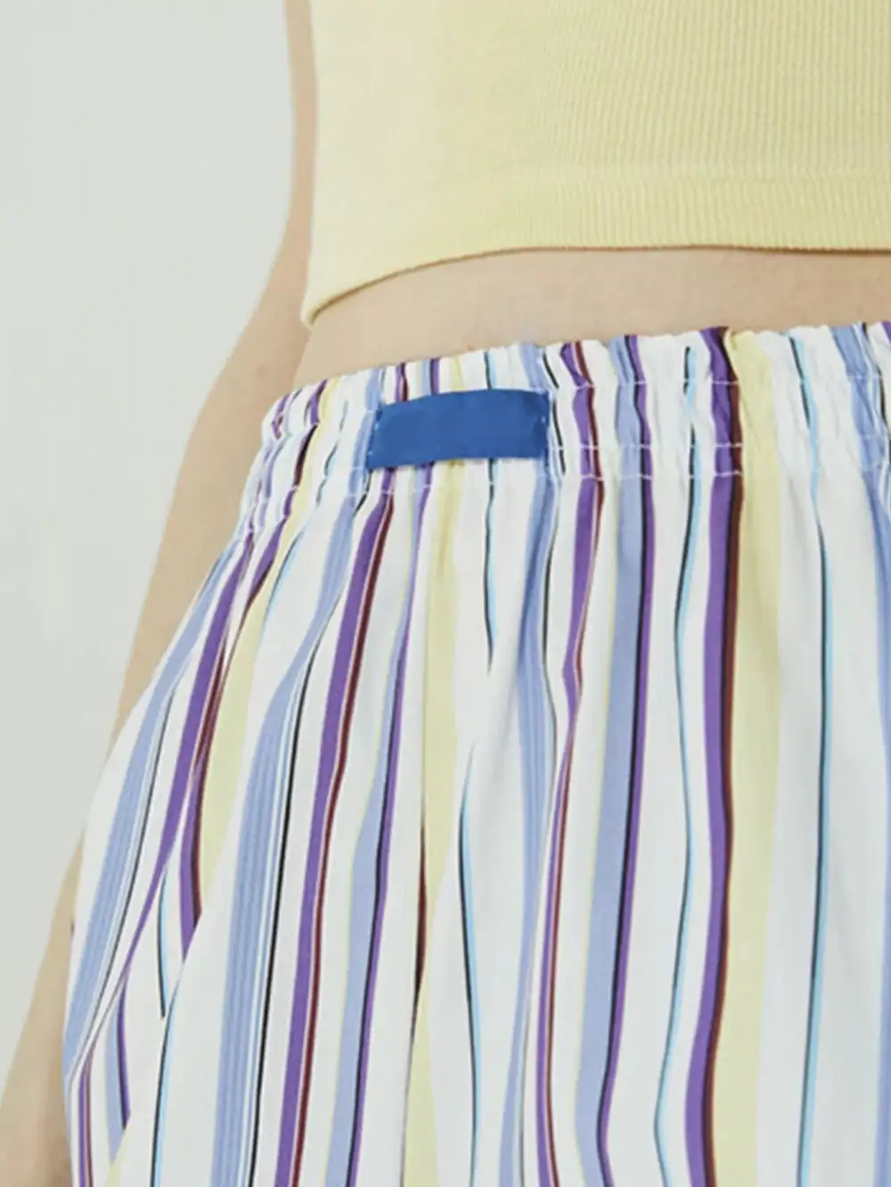 Relaxed Elastic Waist Wide Leg Pants