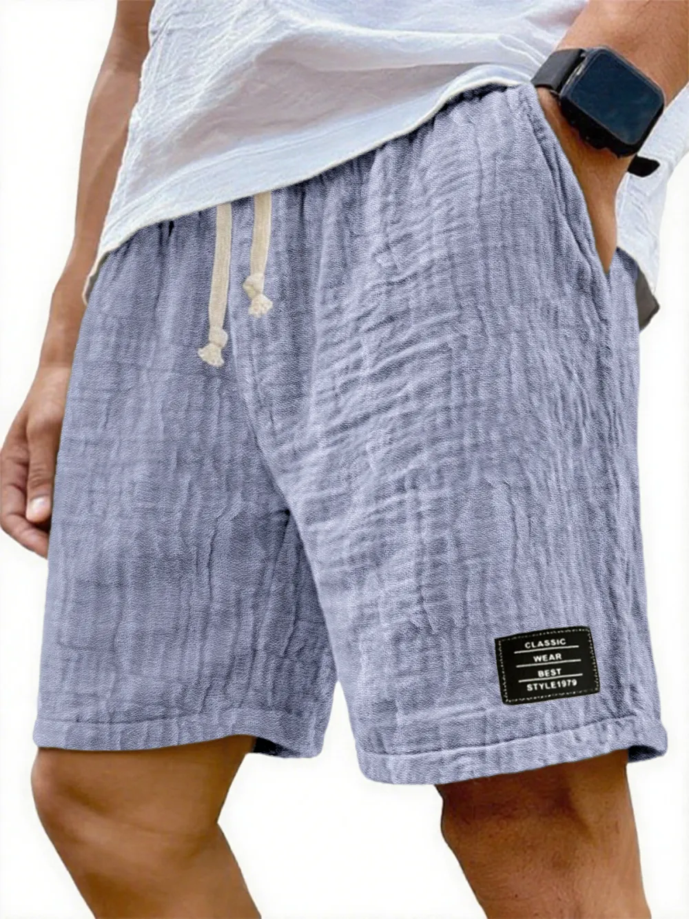 Gauze Cotton Seamed Detail Shorts