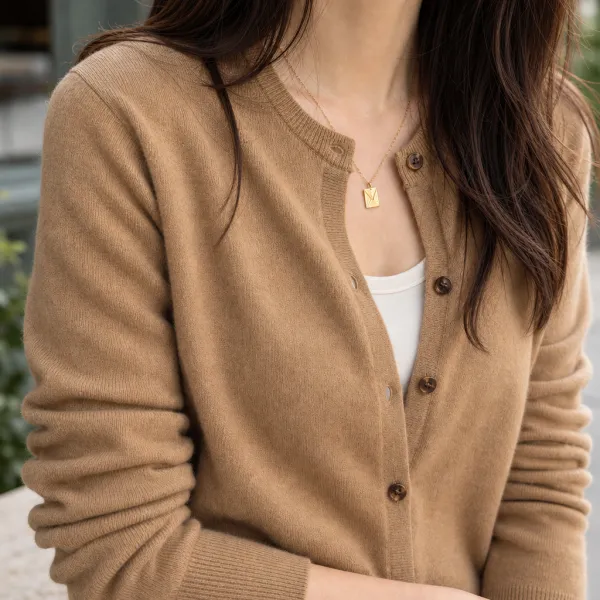 Crew Neck Cardigan