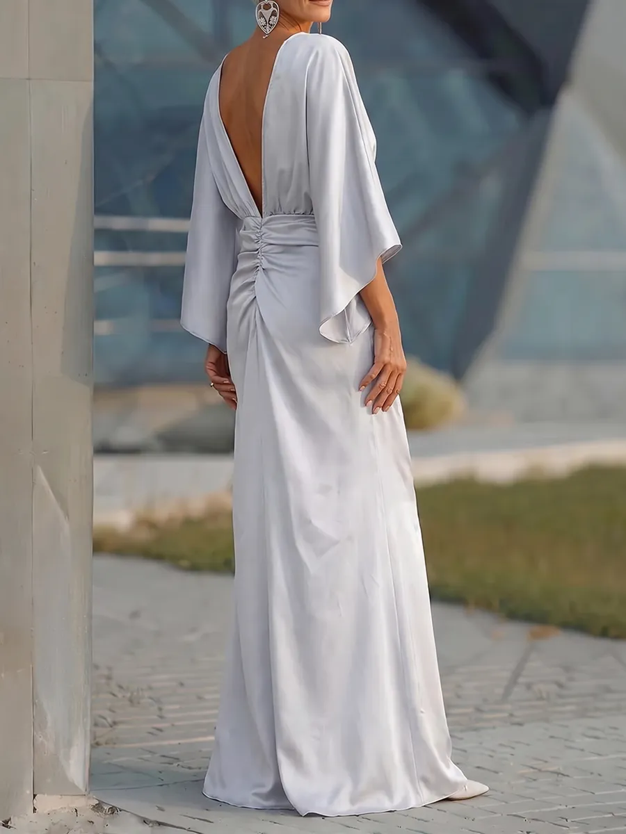 Mermaid Neck Maxi Dress