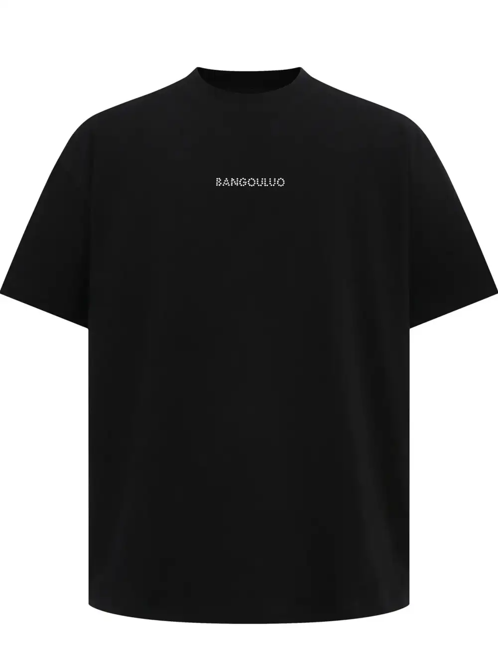 Open Collar Crew Neck Short Sleeve Tee
