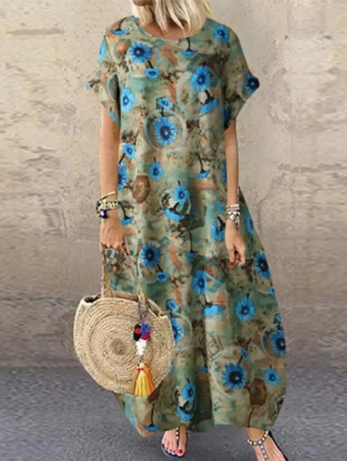 Women's Vintage Floral Dress