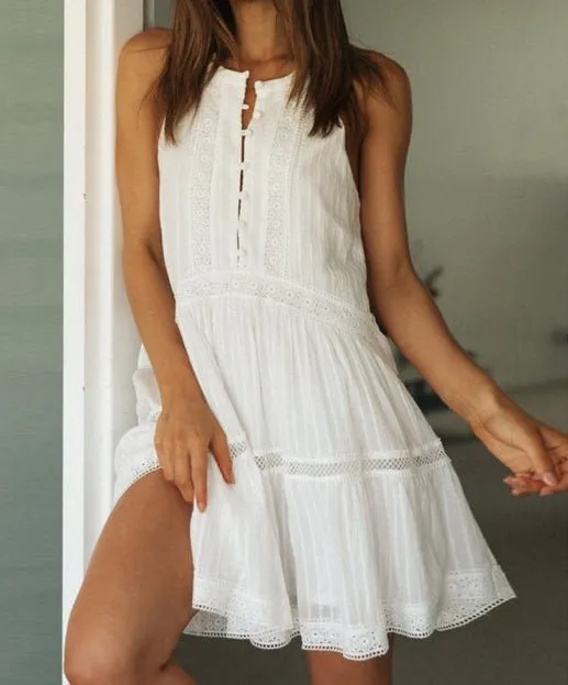 Boho Sleeveless Mini Dress