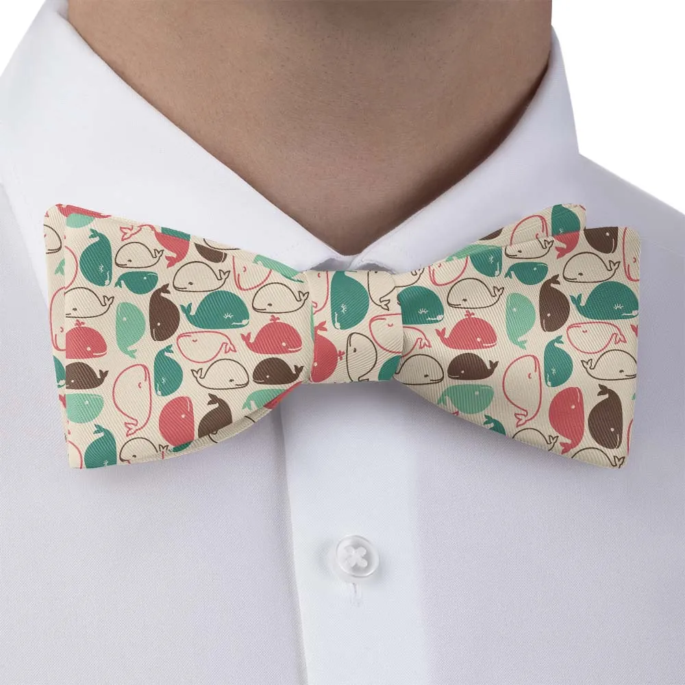 Whales Pattern Bow Tie