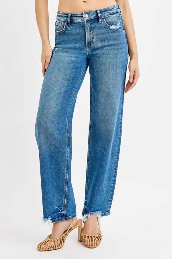 Clean Mid Rise Denim Jeans