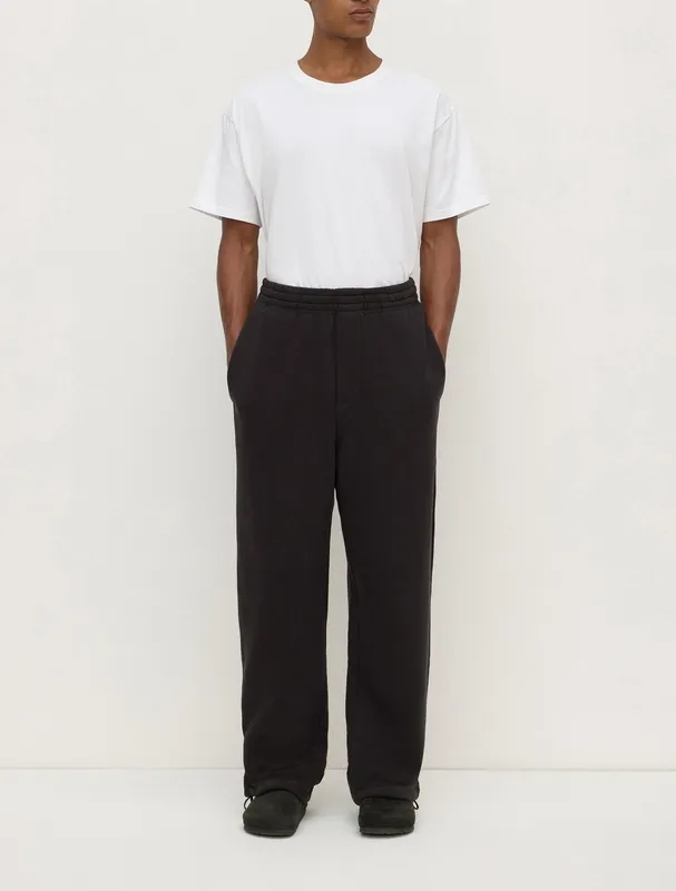 Washed Black Fleece Track Pants