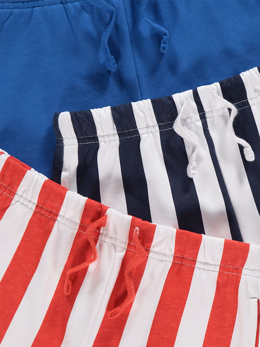 Striped Jersey Jogger Shorts 3 Pack detail 1