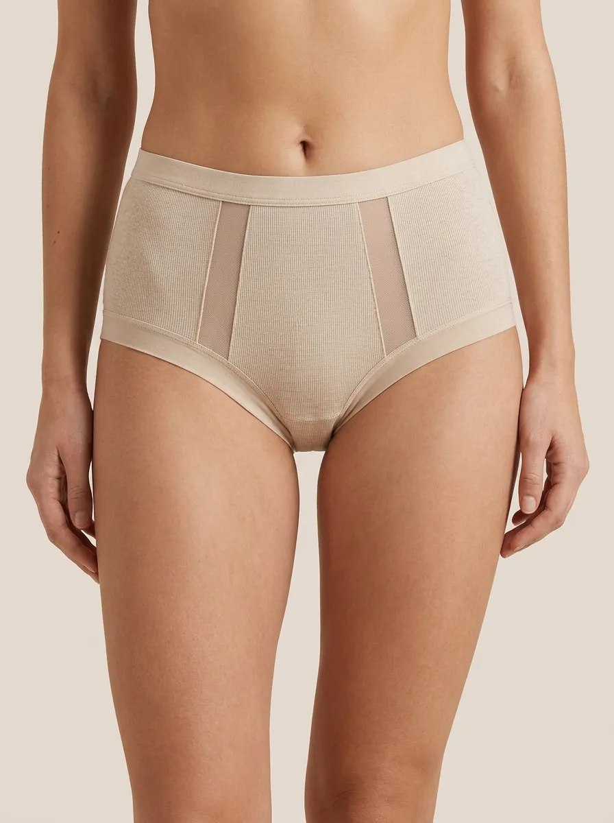 Women's Clean-Line High-Waisted Seamless Ribbed Panties