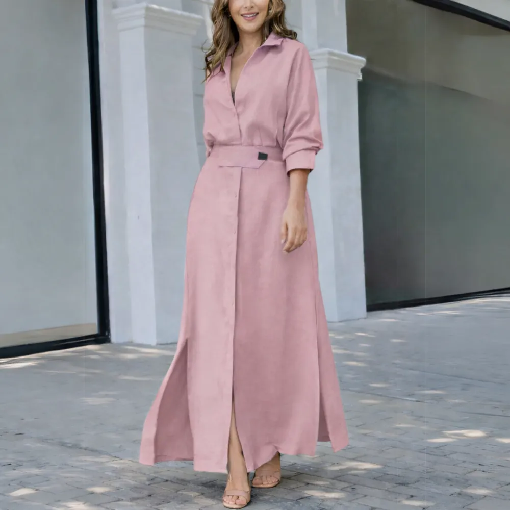 V-Neck Woven Maxi Dress