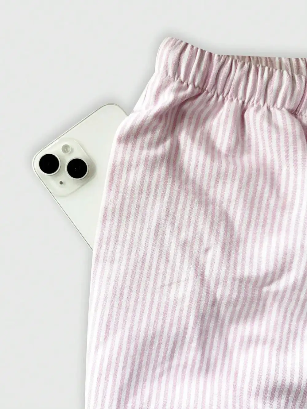 Drawstring Striped Wide Leg Pants