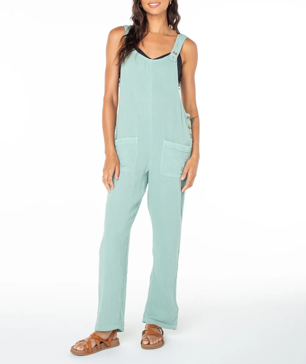 Solid-Color Pleated Large Pocket Loose-Fitting One-Piece Dress