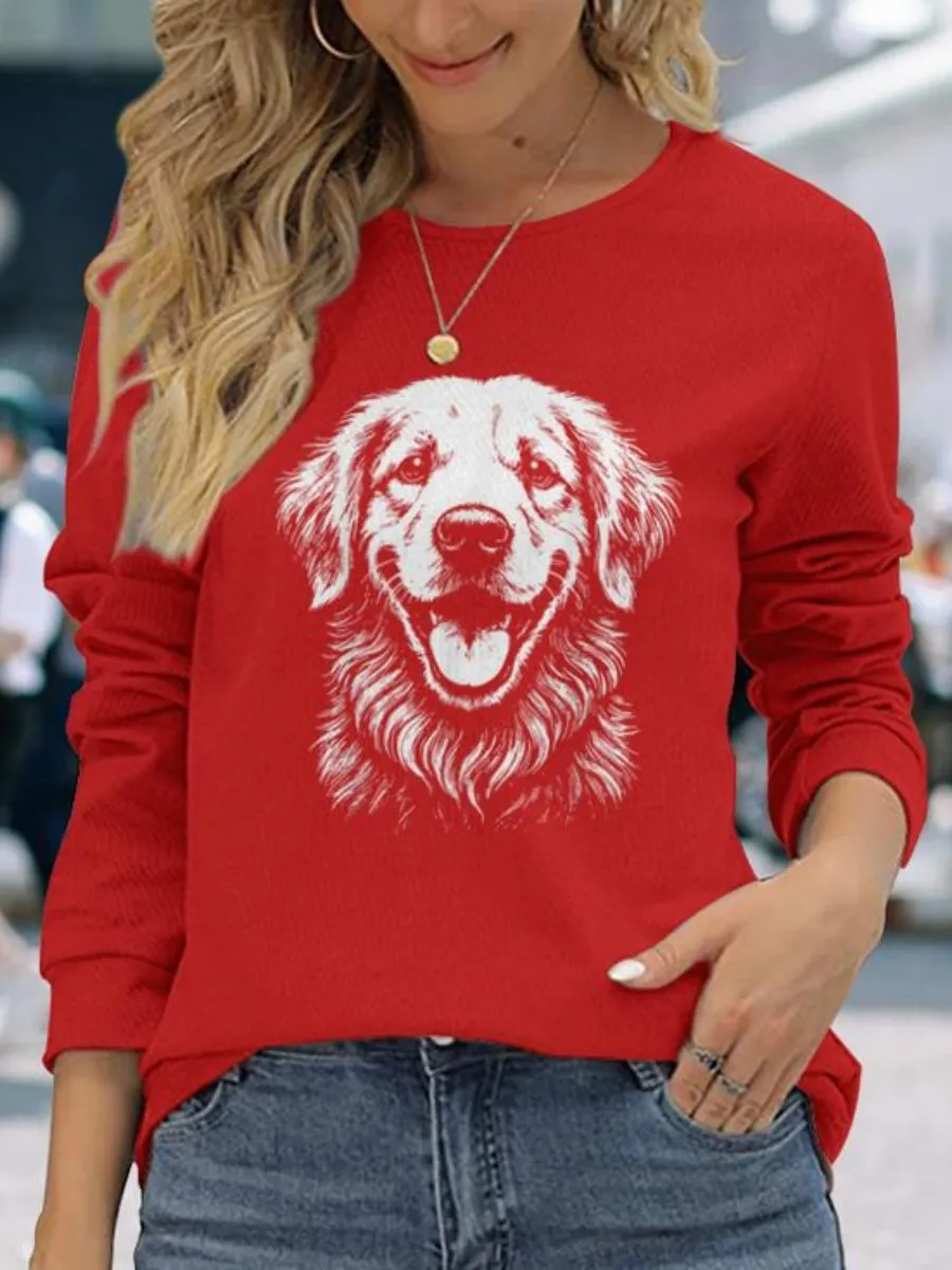 Sketch Style Golden Retriever Tee
