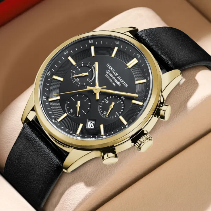 Men's Multi-Function Sports Watch, 3 Eyes 6 Hands Luminous Waterproof Wrist Watch
