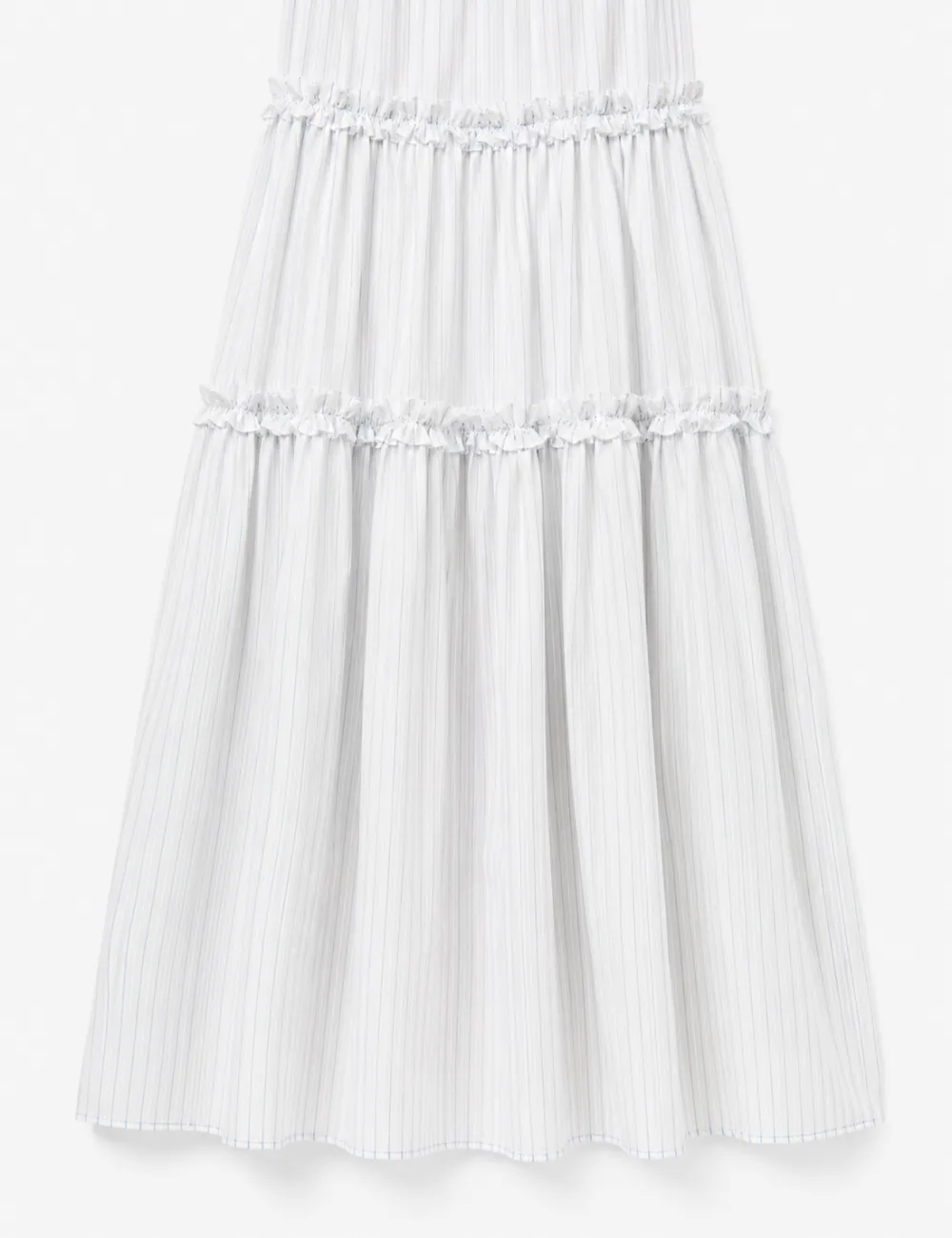 D Appliqu Solid Color Tiered Hem Maxi Dress