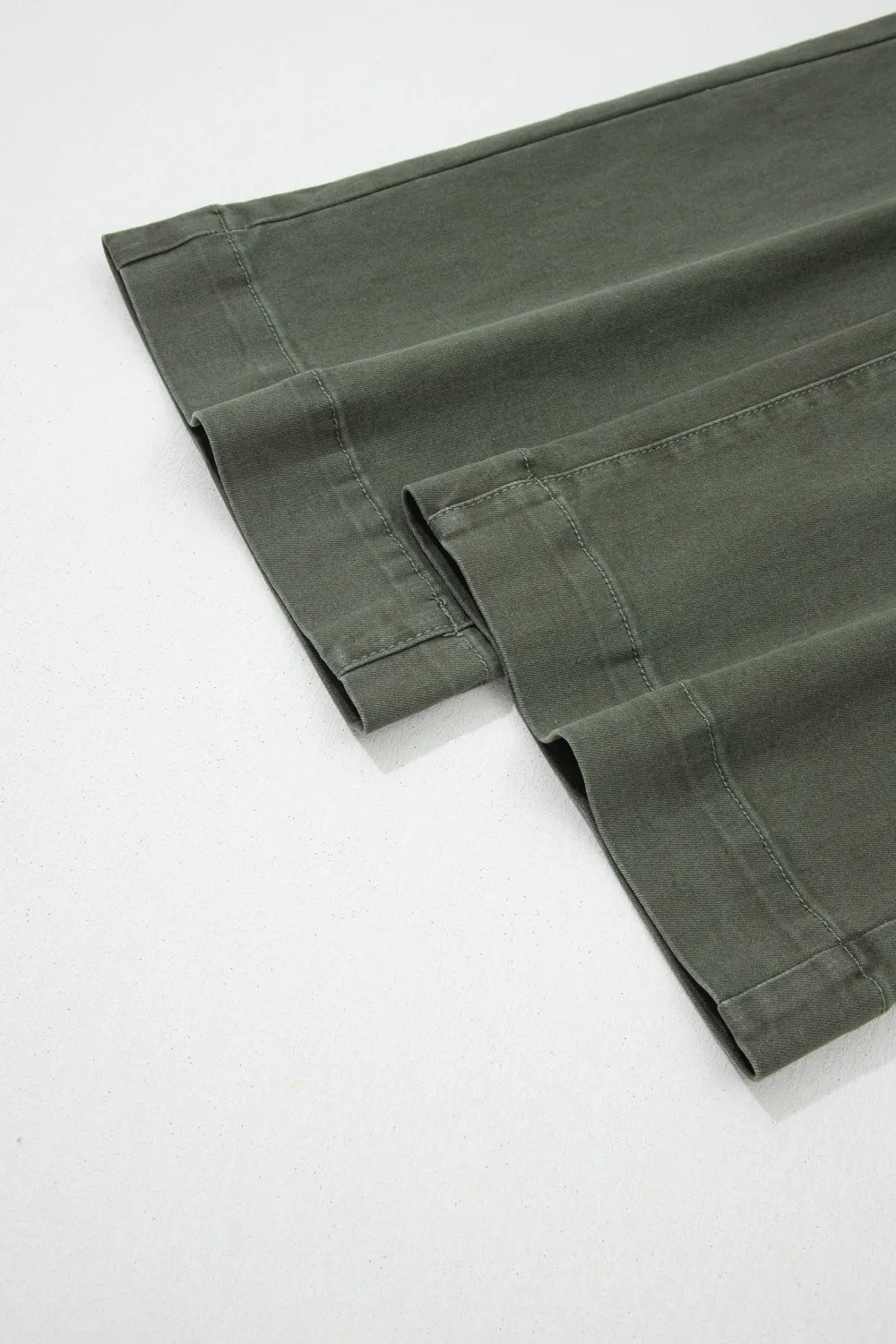 Soft Green High Waist Wide Jeans