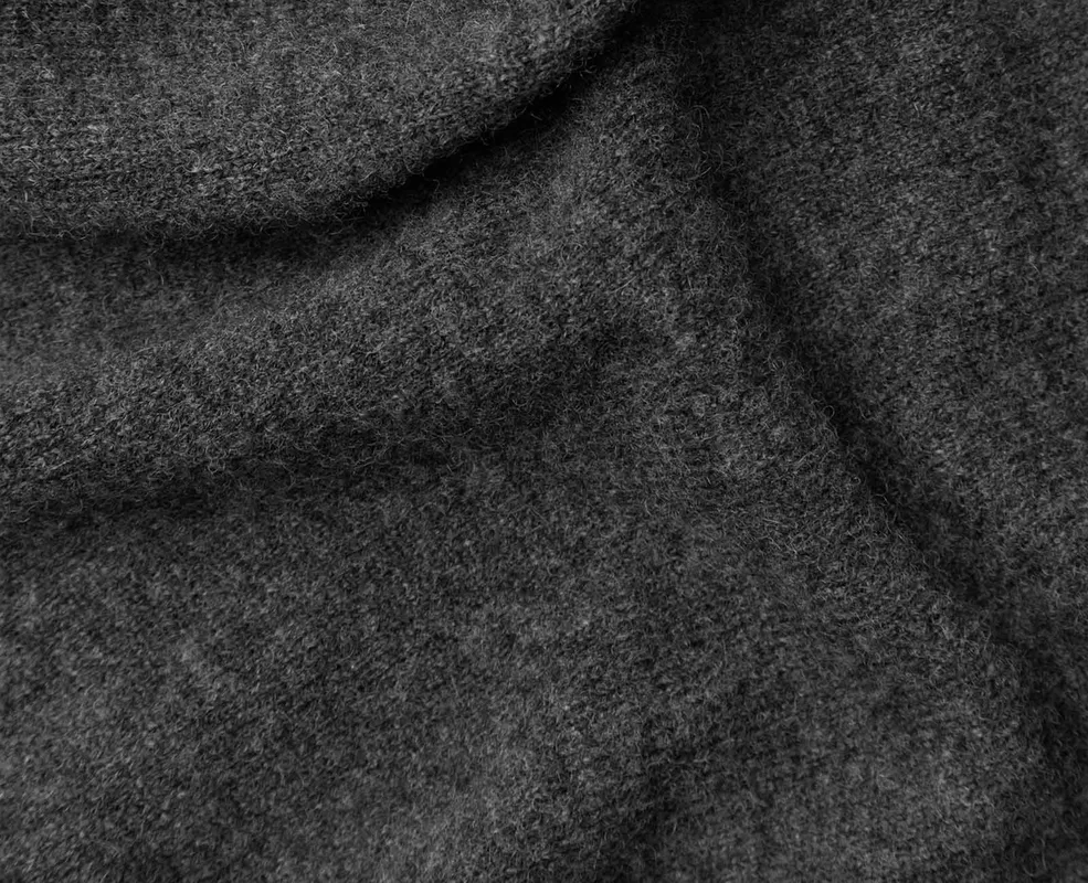 Charcoal Merino Wool Scarf