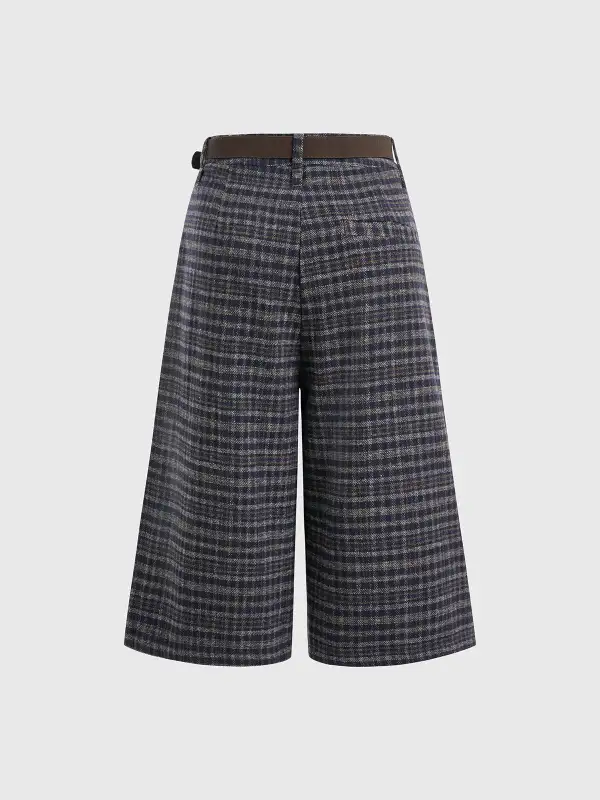 Relaxed Cropped Structured Pants