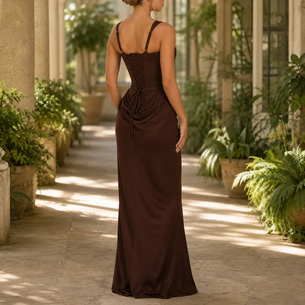 Modern Lace Corset Maxi Dress