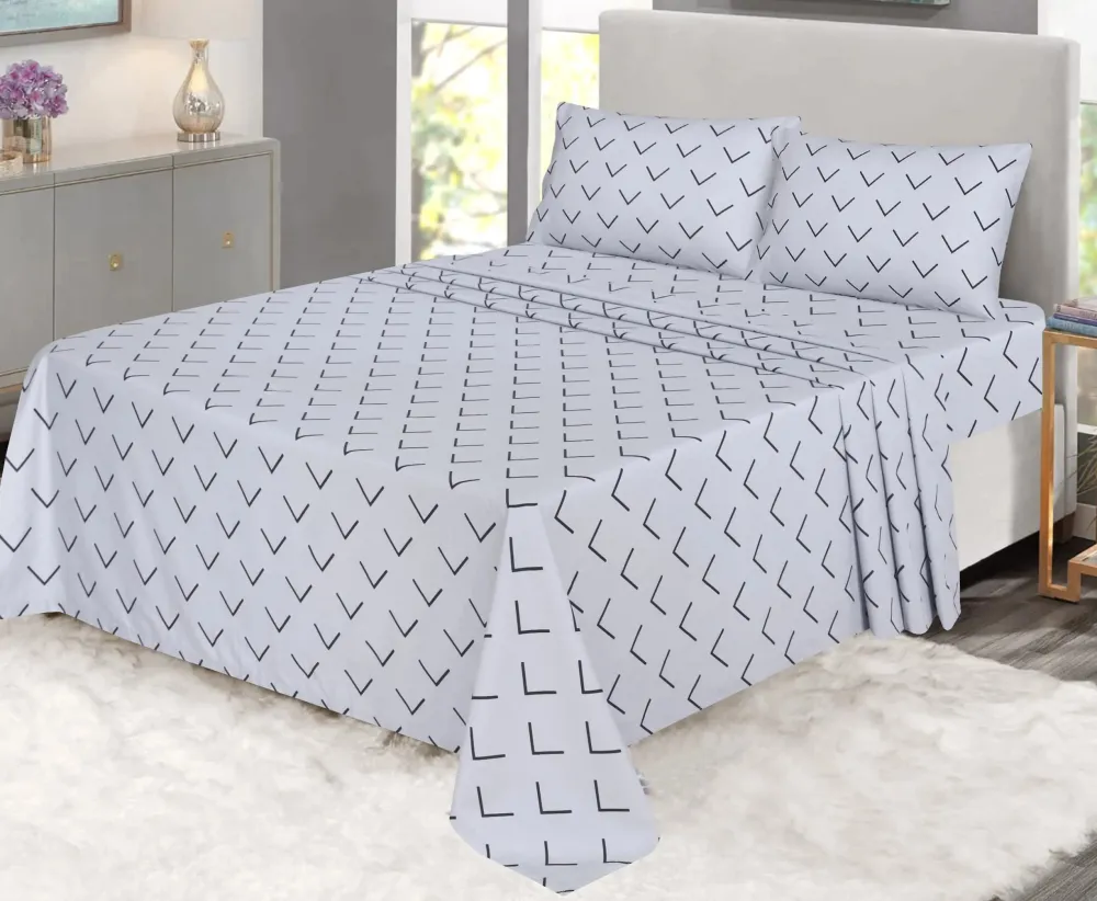 [Arrow Down]100% Cotton Sheets - Soft & Breathable Sheet Set - 4 Pieces