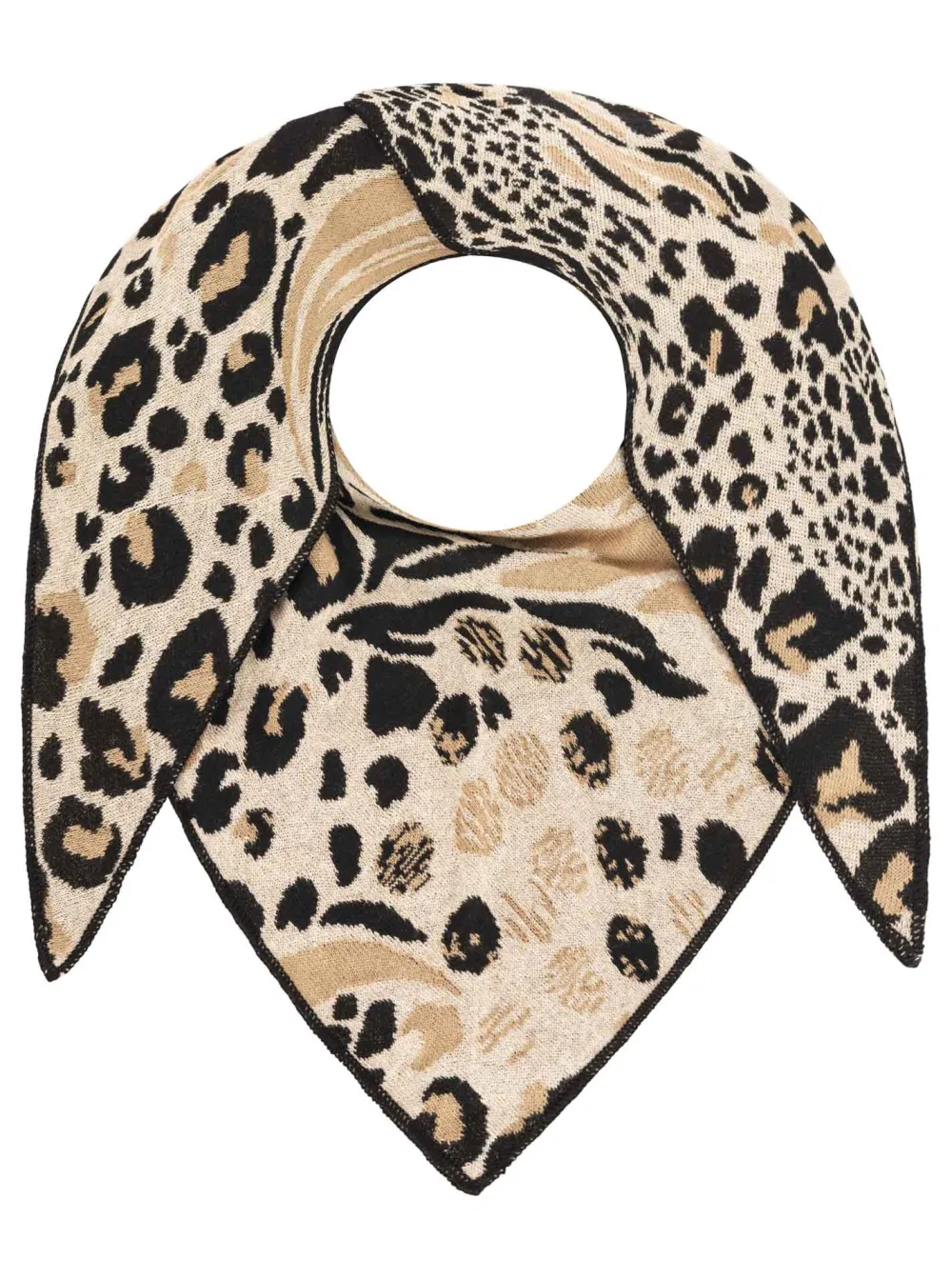 Plush Cotton Wool Leopard Pattern Fashion Scarf