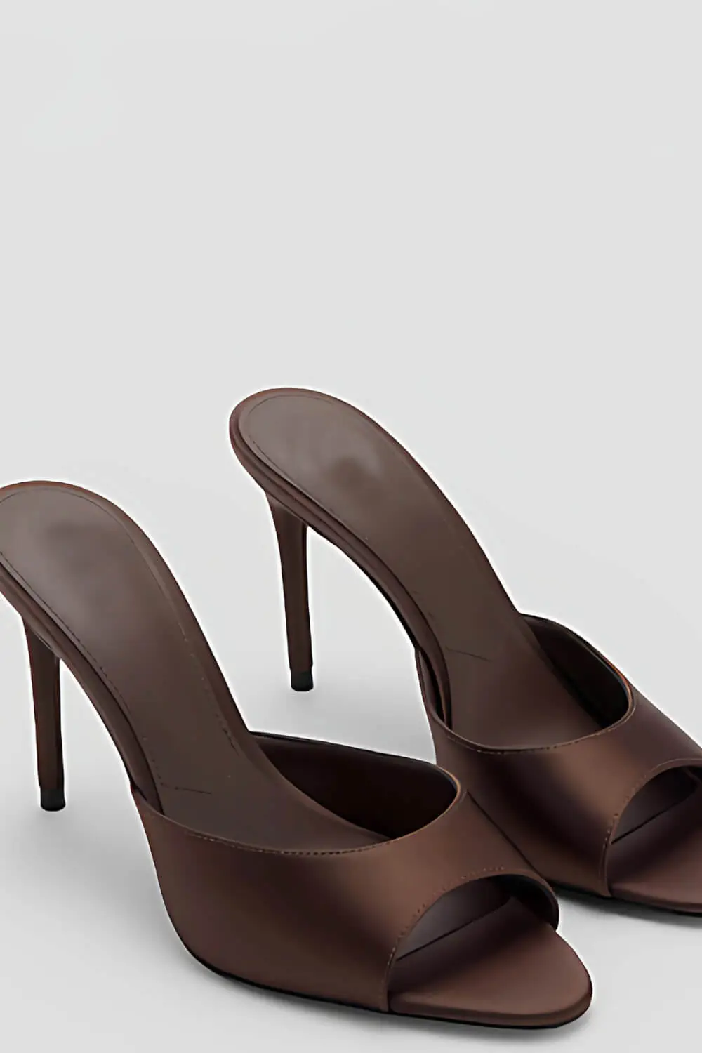Satin Open Toe High Heeled
