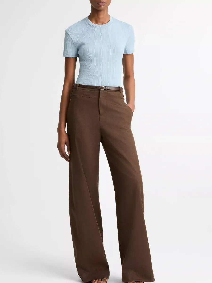 Textured Round Neck T-Shirt