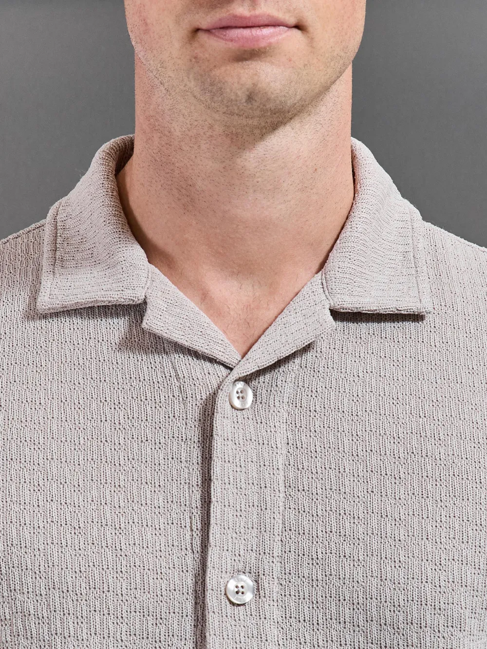 Textured Resort Revere Collar Shirt