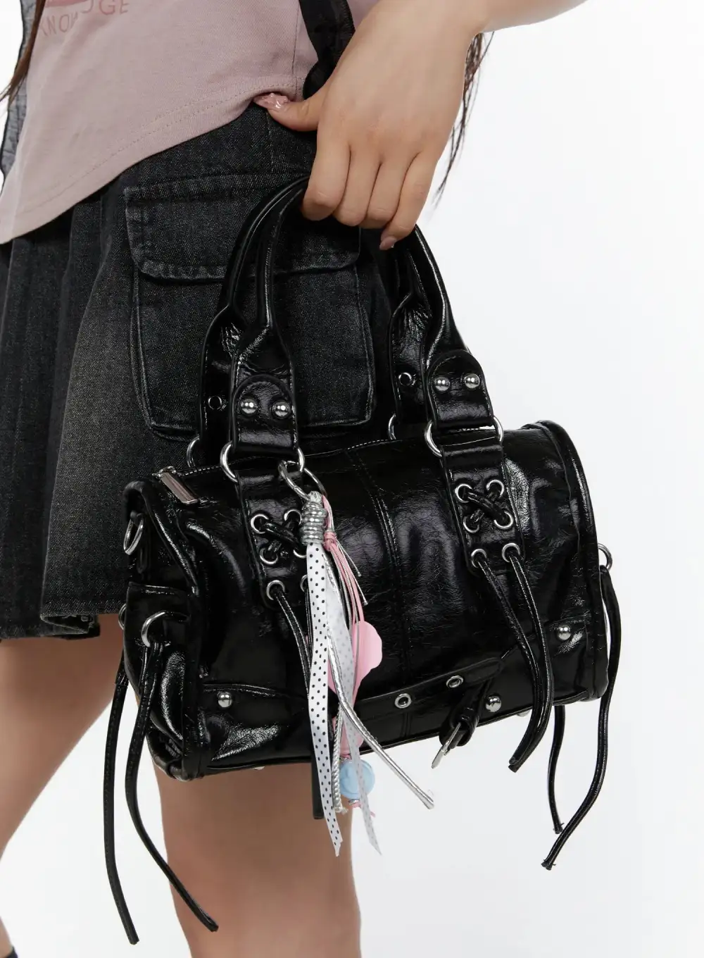 Metallic Detail Shoulder Bag
