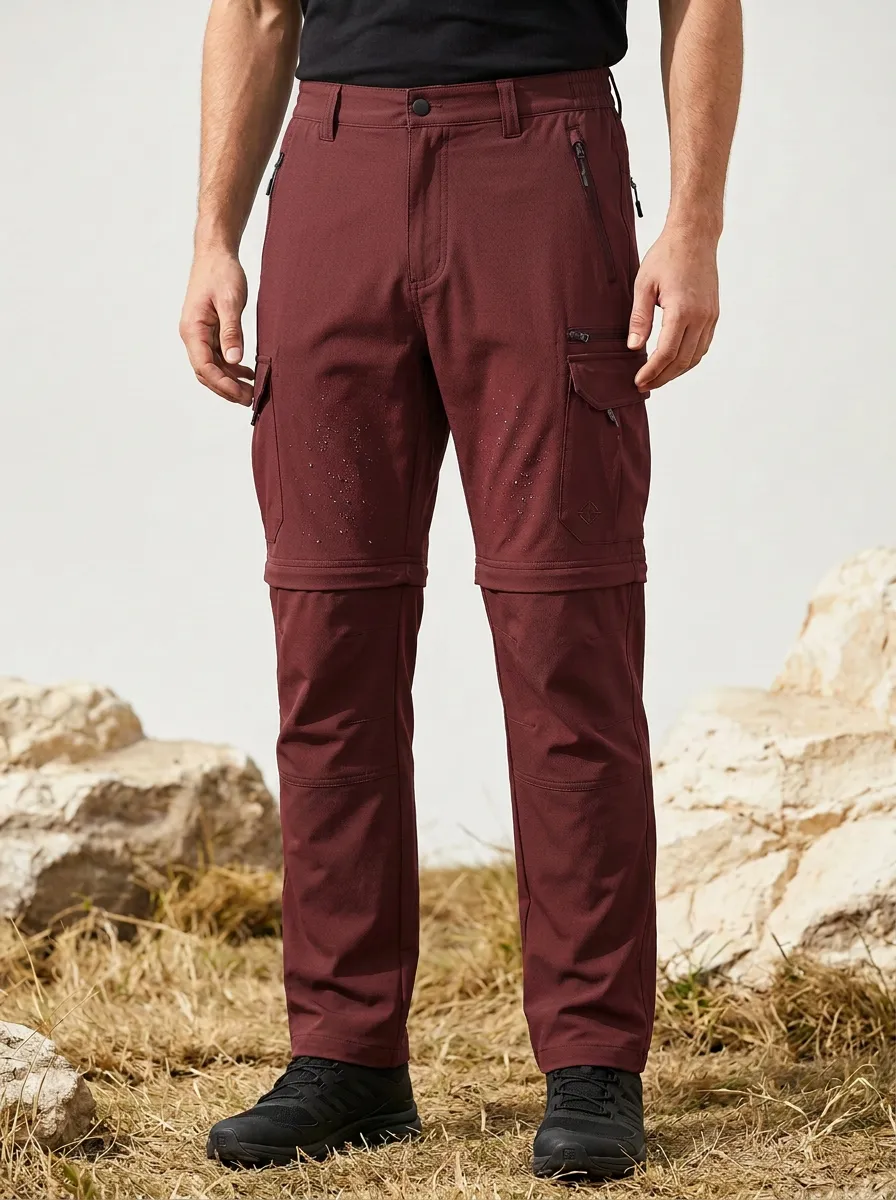 Men's Summit Travel Waterproof Zip-Off Tactical Cargo Pants