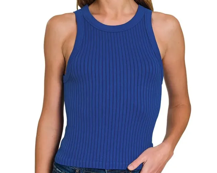 Seamless Ribbed Crop Tank