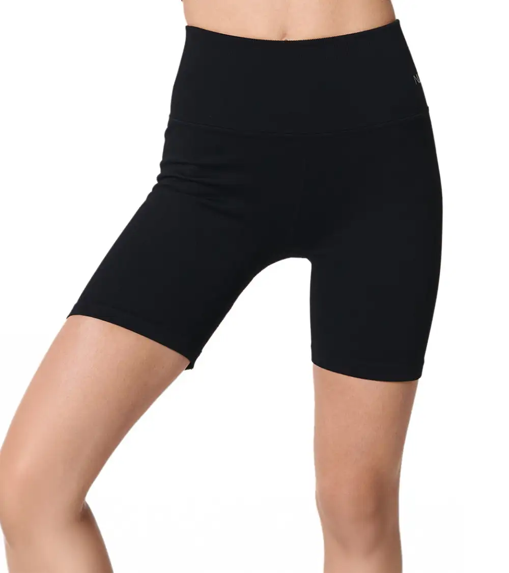 Shaped Waist Ribbed Yoga Shorts