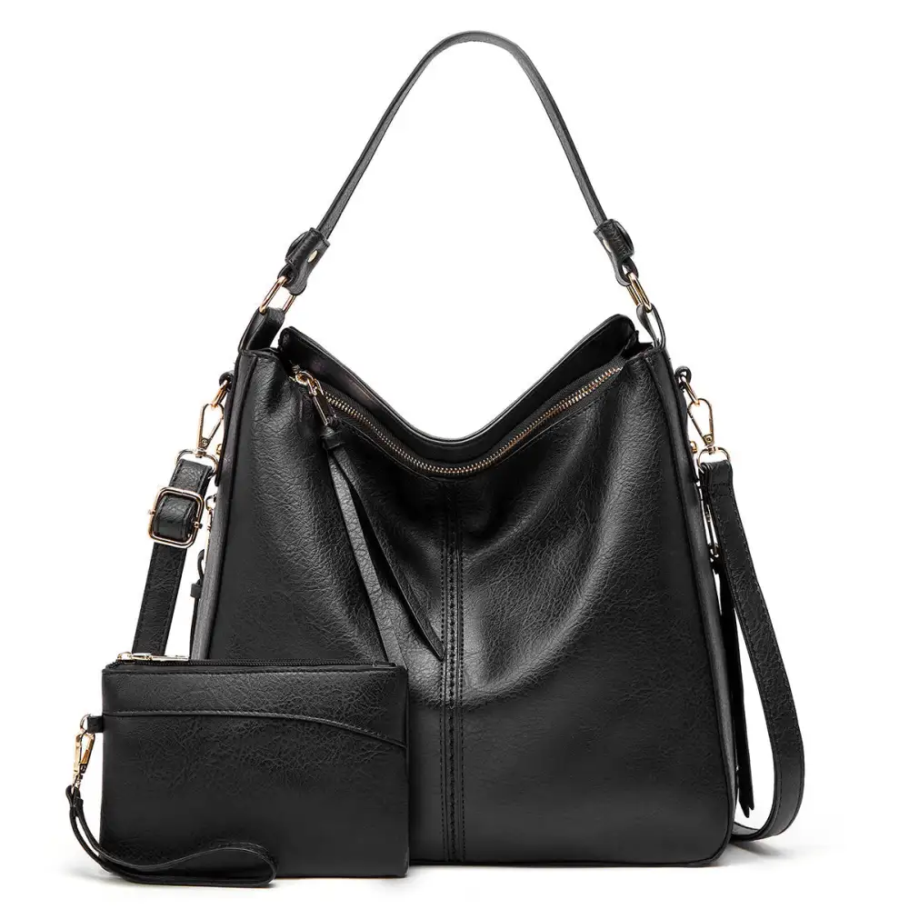  Refined Spacious Leather Hobo Tote Bag Apparel