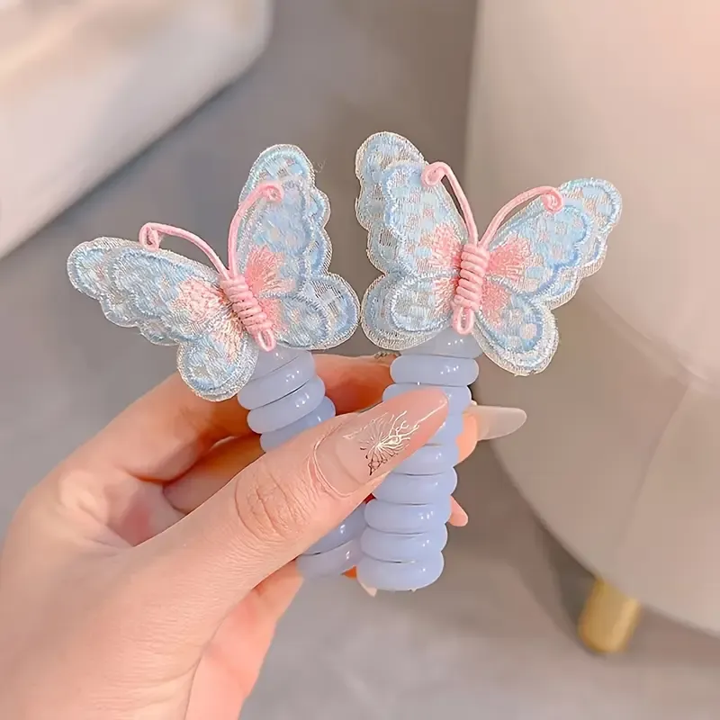 Butterfly Phone Line Hair Ties