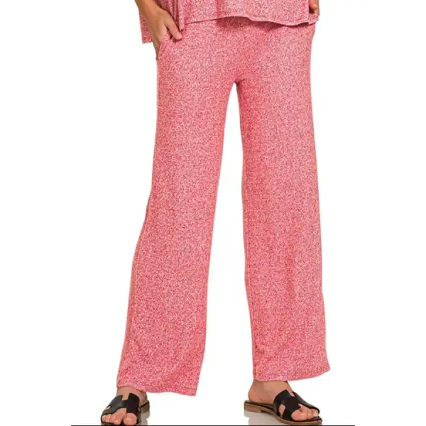 Classic Soft Melange Short Sleeve Tee & Long Pants Set