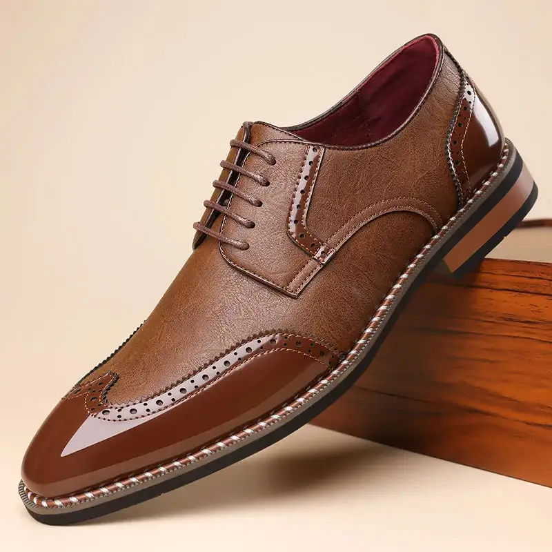 Formal Patchwork Oxford Shoes