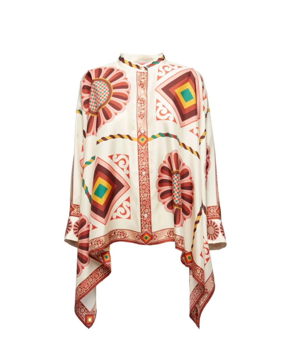 Macro Tile Print Twill Shirt and Pants Set