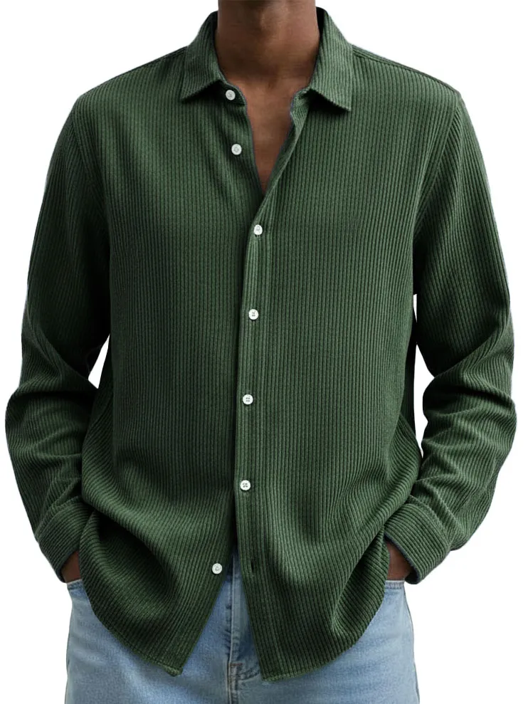 Corduroy Camp Collar Shirt