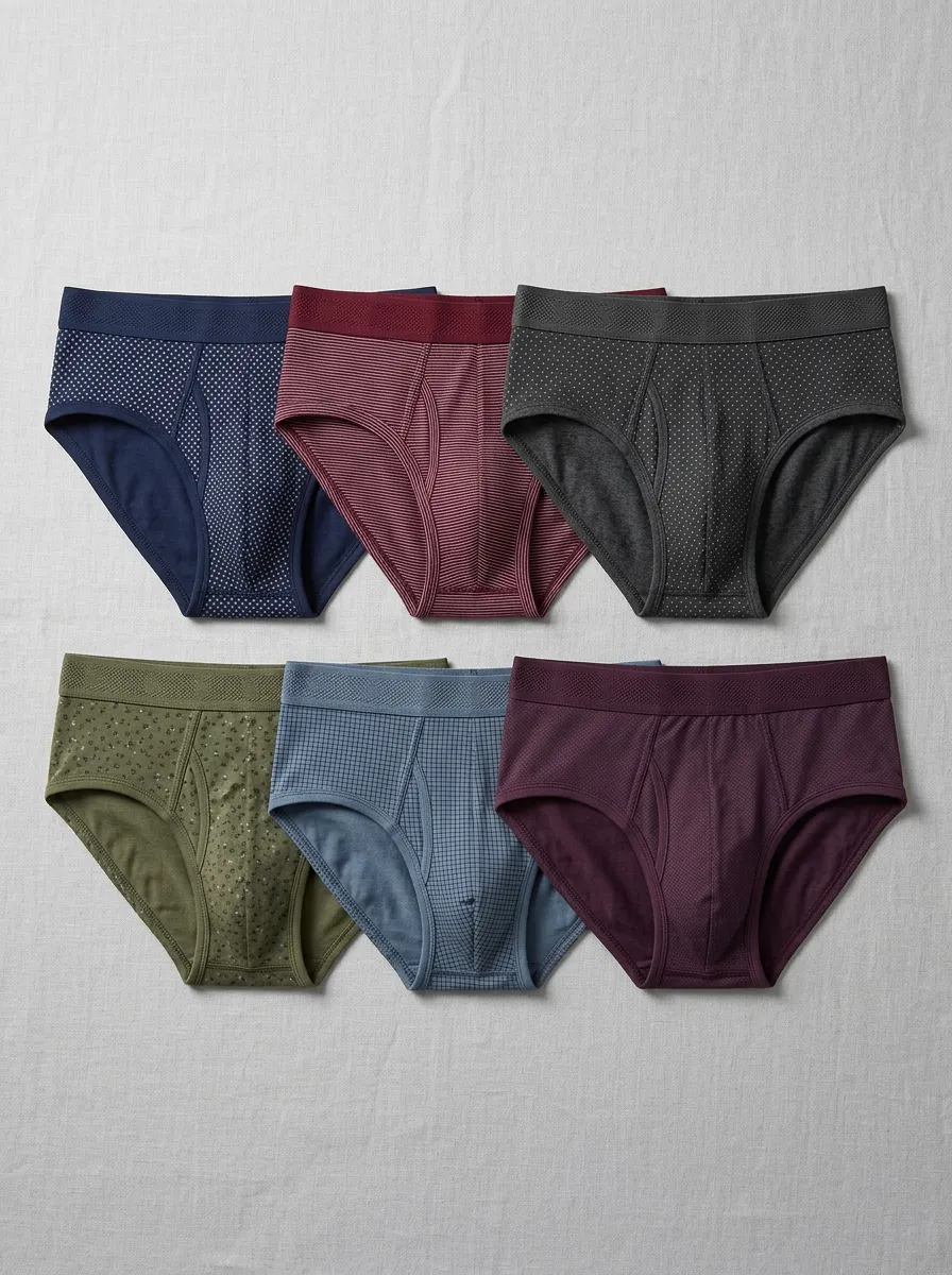 Men's Multi-Pattern Assorted 6-Pack Printed Briefs