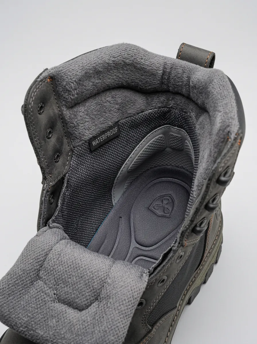 Protective-Look Tactical Leather-Look Men's Waterproof Work Boots