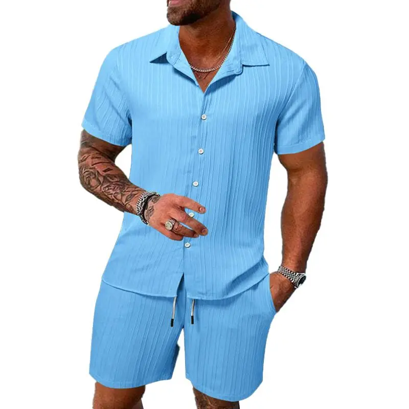 Textured Lounge Striped Set