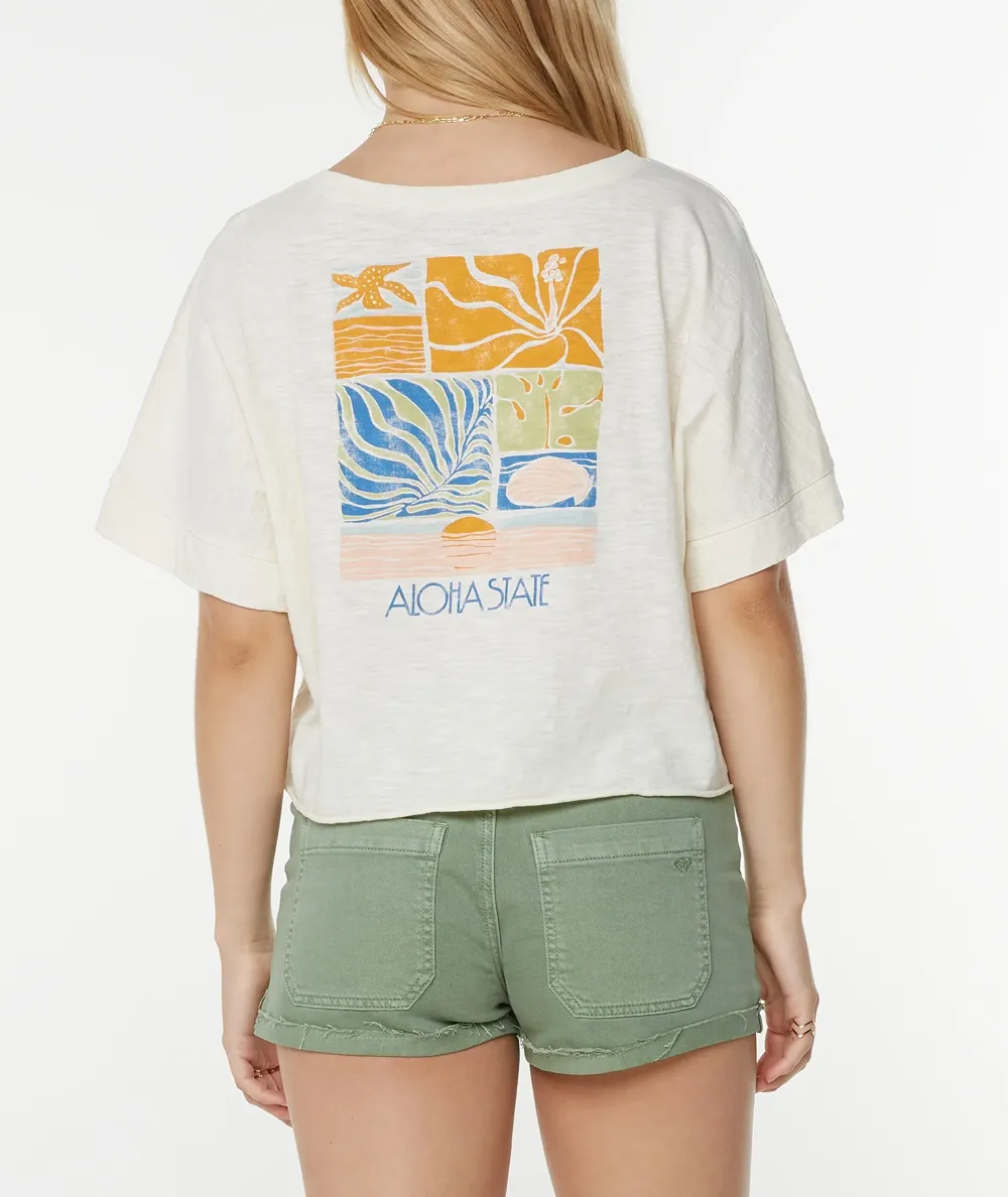 Backside Geometric Cartoon Print T-Shirt