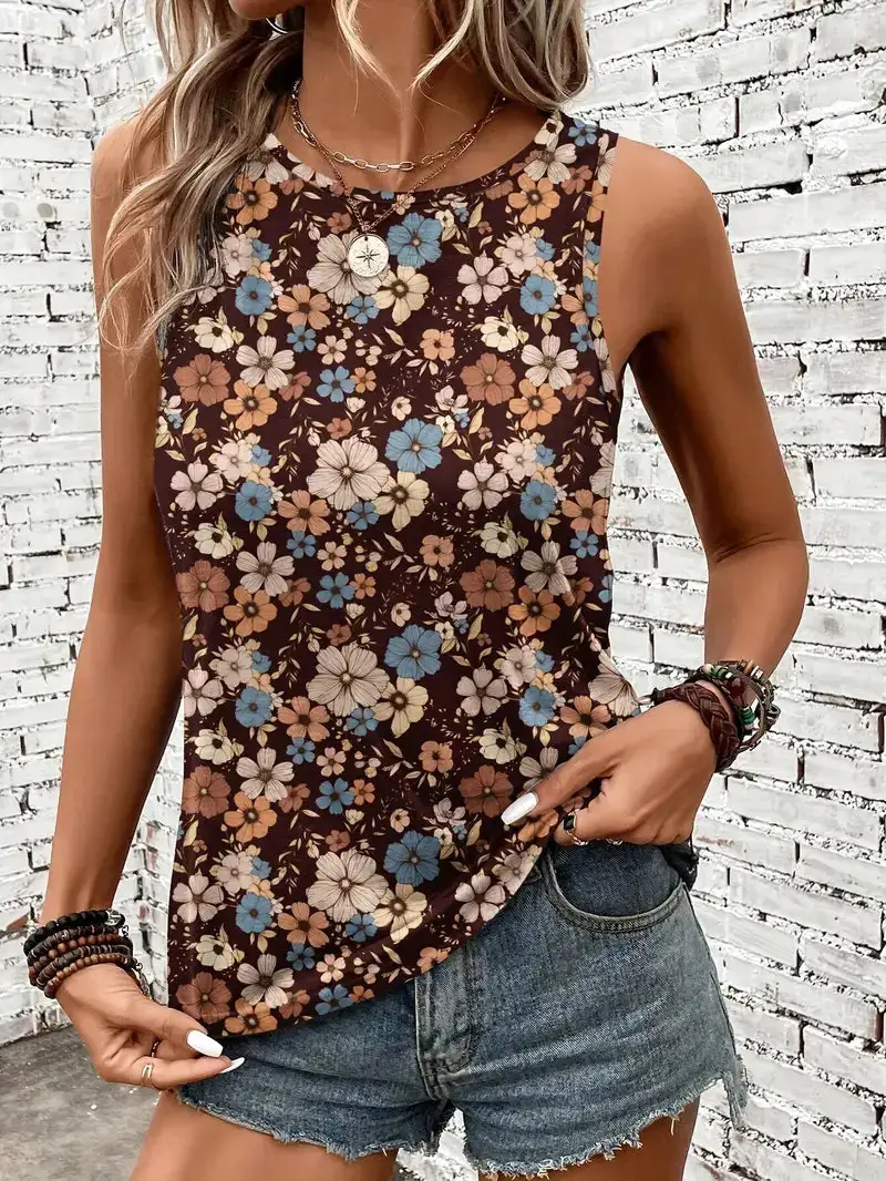 Floral Sleeveless Top