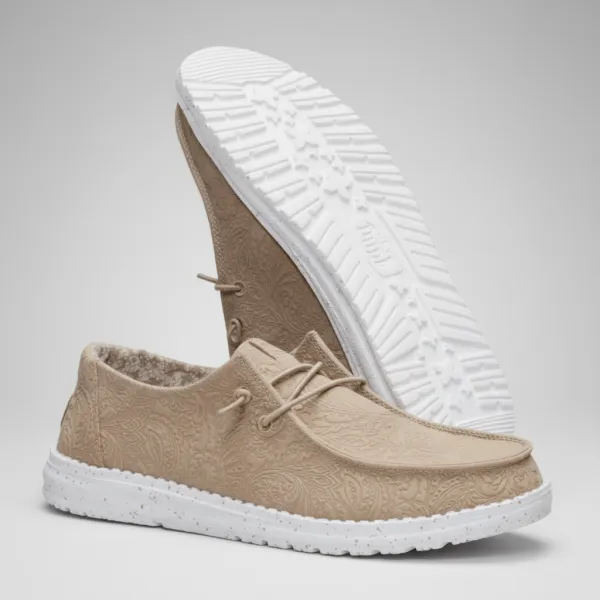 Wendy Ranch Textured Casual Slip On Shoes