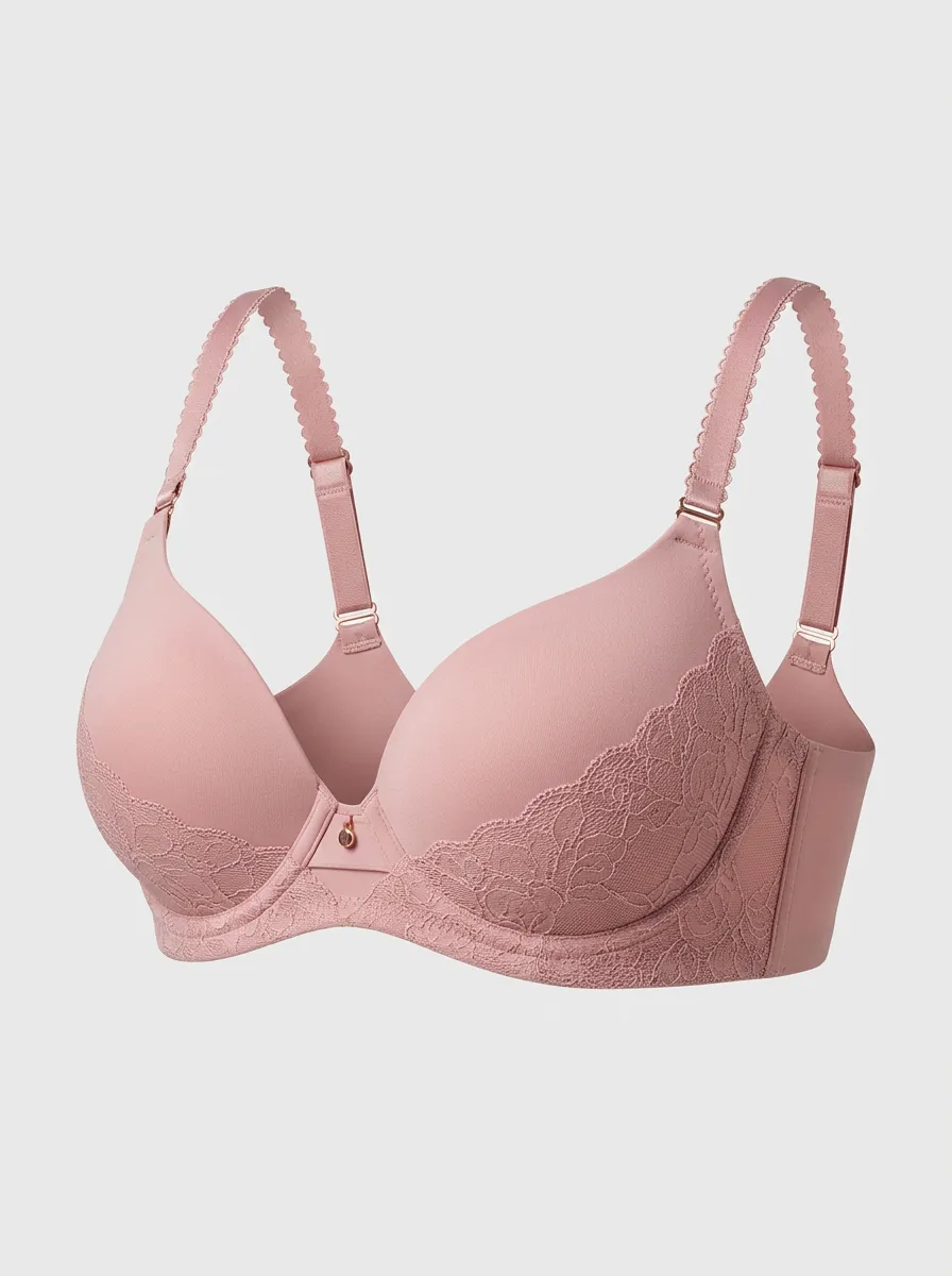 Women's Padded Floral-Lace Lace-Trim Bra