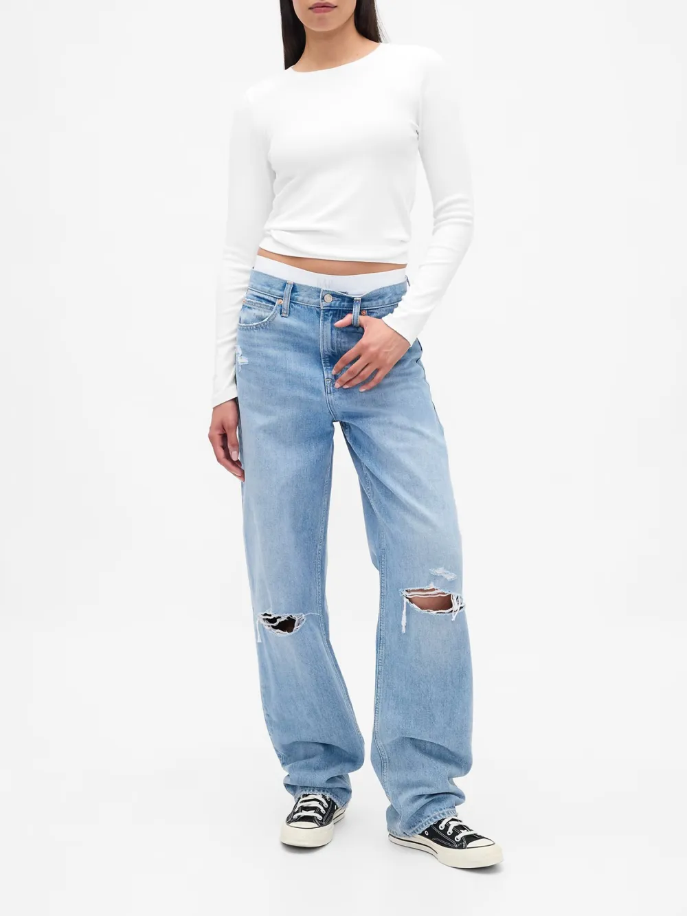 Elastic Long Sleeved T-Shirt