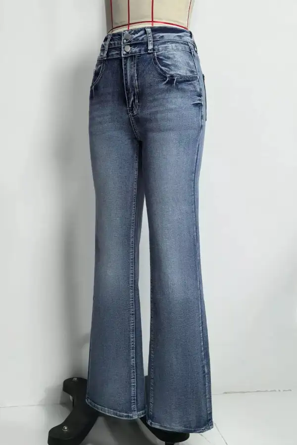 High-Waisted Flare Leg Jeans Pants For Women