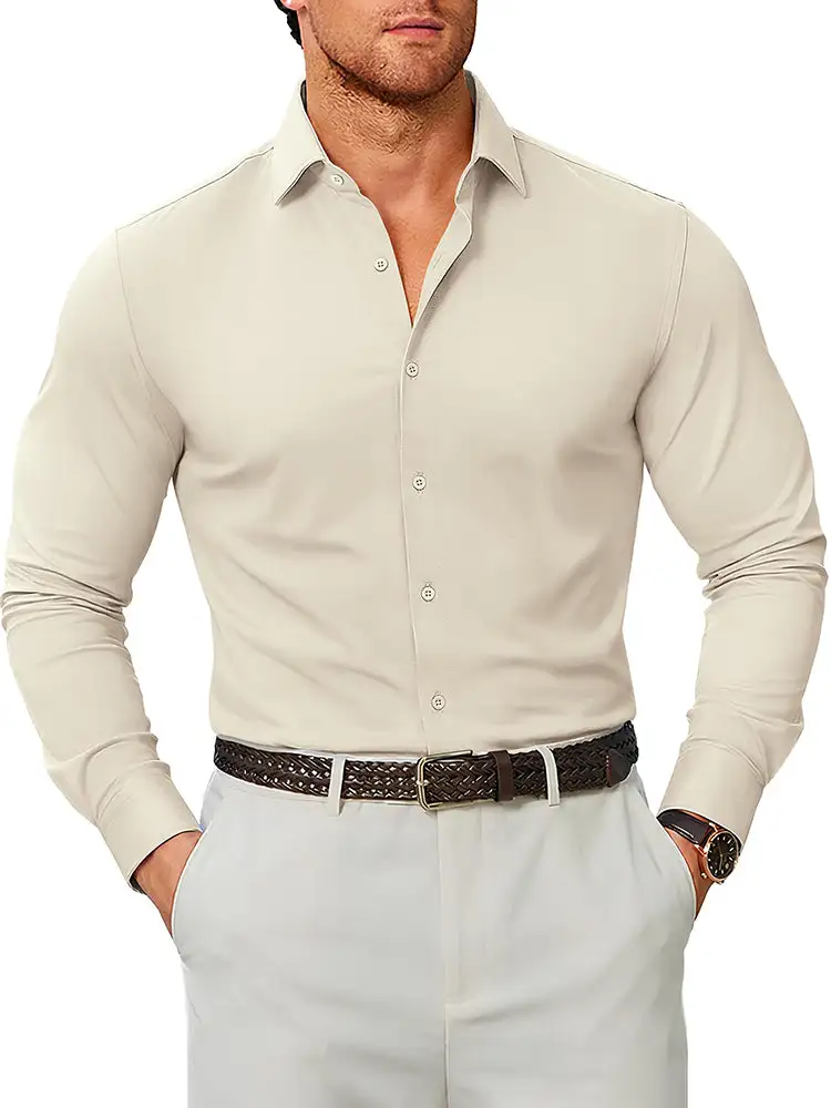 Smooth Weave Formal Cut Dress Shirt