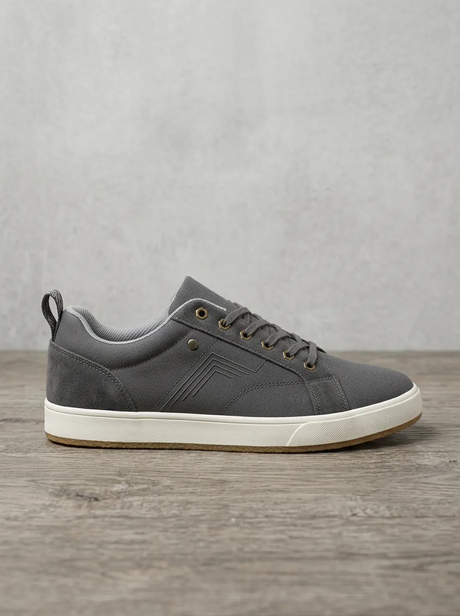 Rugged Geometric Minimalist Shape Men's Casual Sneakers